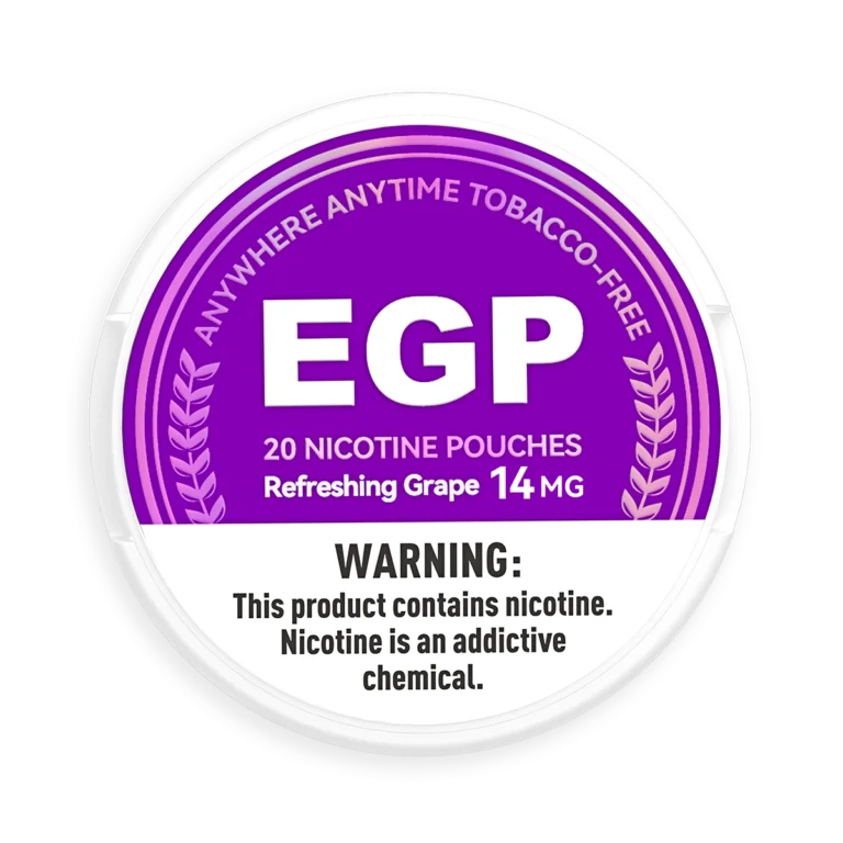Official EGP Slim 6mg Grape nicotine pouch product image at Engu Pouches with fast nationwide delivery