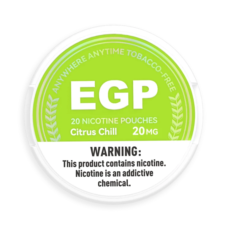 Official EGP Slim 9mg Citrus Chill nicotine pouch product image at Engu Pouches with fast nationwide delivery