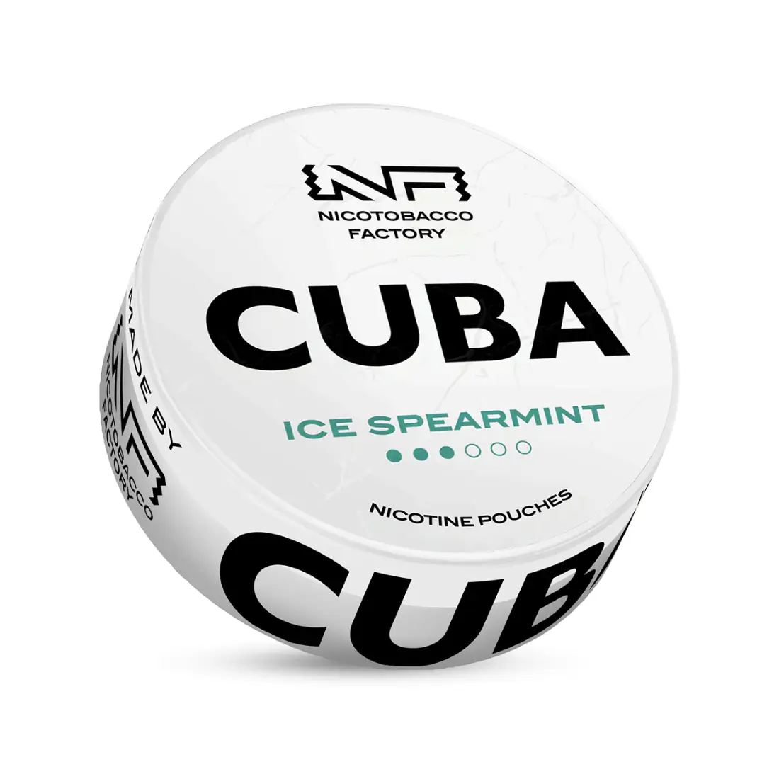 CUBA White Ice Spearmint nicotine pouch hương bạc hà lục đá